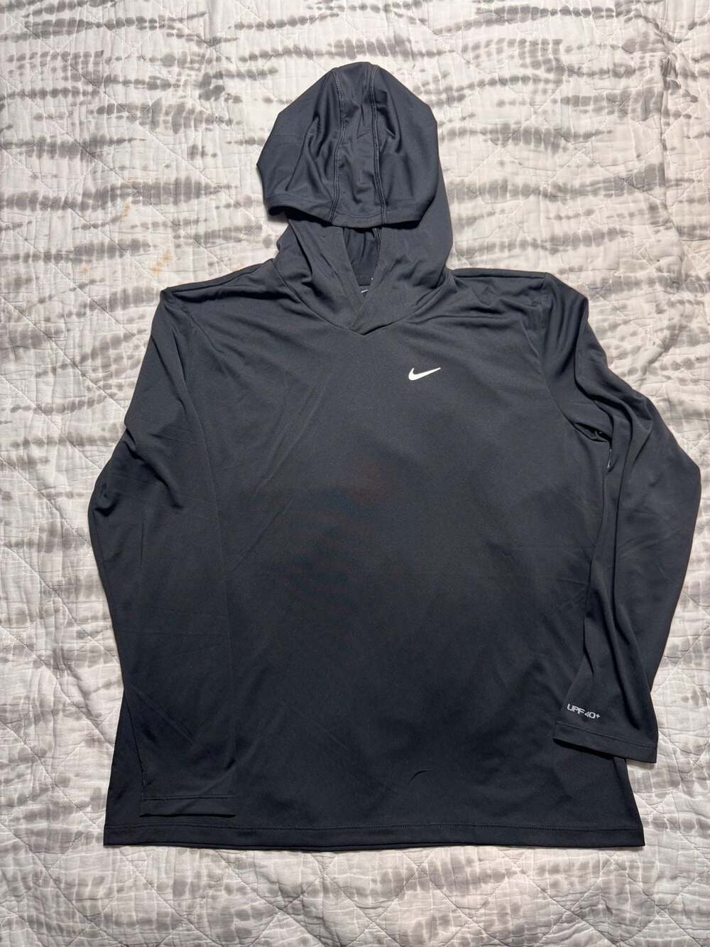 Nike Dri-FIT Sun UPF 40+ Hoodie Womens L Black Long Sleeve